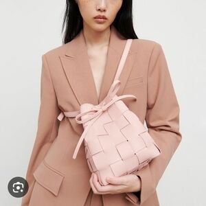 Mansur Gavriel Tan Leather Woven Bag NWT